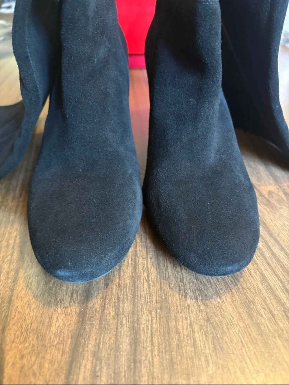 Jessica Simpson Size 8 Ference Black Suede Knee High Heel Boots